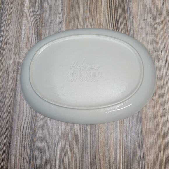 Vintage Harkerware Seafare Platter 11", Retro Kitchen, Harker Stone Oval Plate - Picture 4 of 5